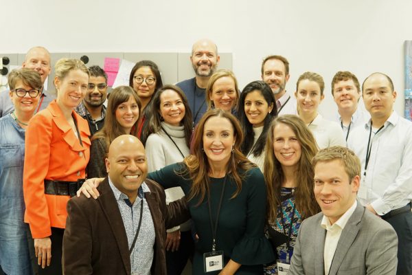 A photo of people in a meeting